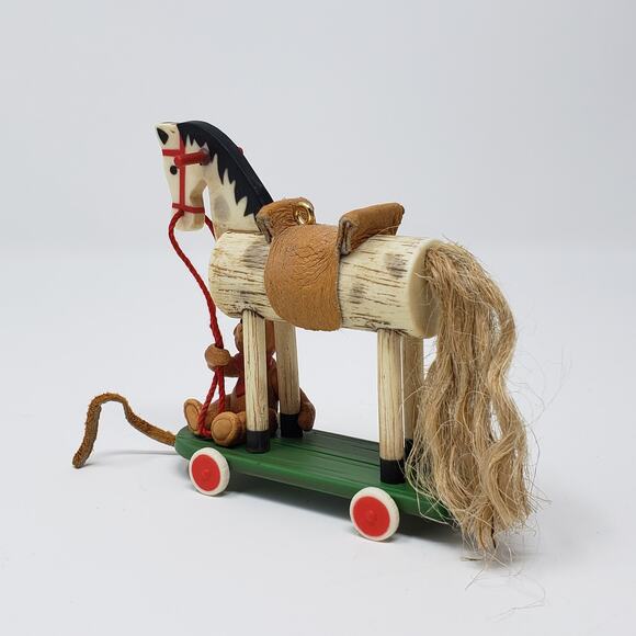 2000 Hallmark A Pony For Christmas #3 Handcrafted Keepsake Holiday Ornament - Picture 7 of 10